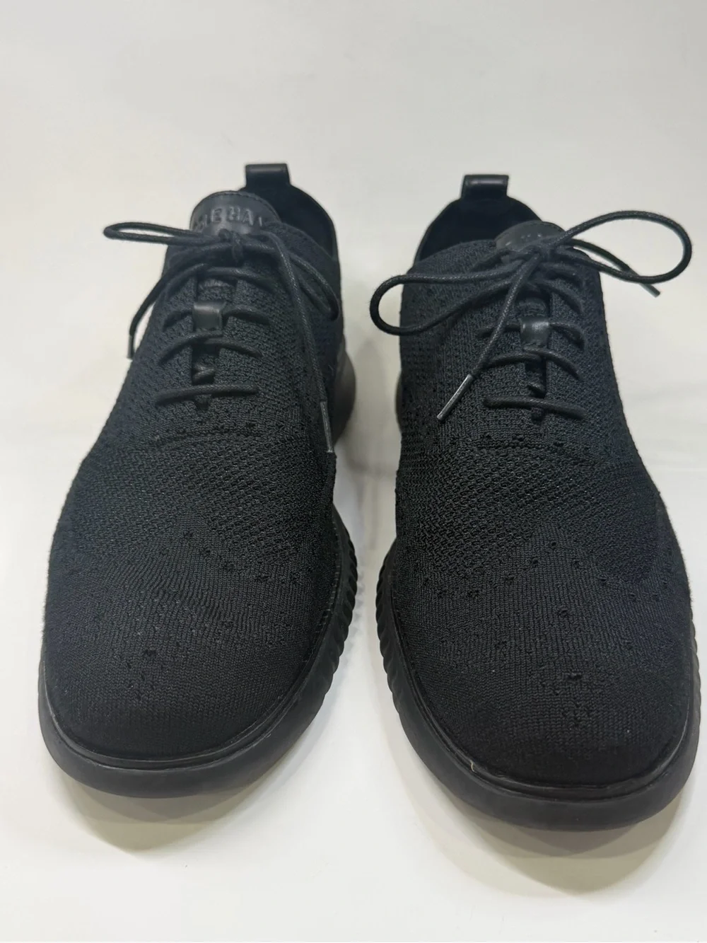 Cole Haan Men’s Black Knit Lace Up Sneakers Comfort Casual Shoes
